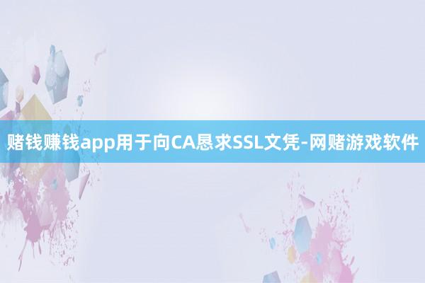 赌钱赚钱app用于向CA恳求SSL文凭-网赌游戏软件