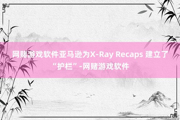 网赌游戏软件亚马逊为X-Ray Recaps 建立了“护栏”-网赌游戏软件